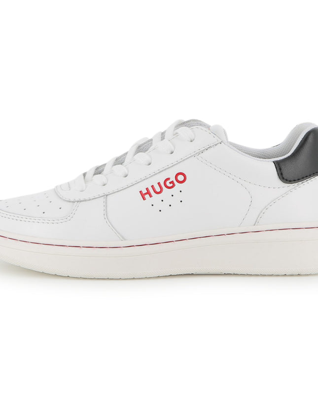 kids atelier hugo White Leather Sneakers