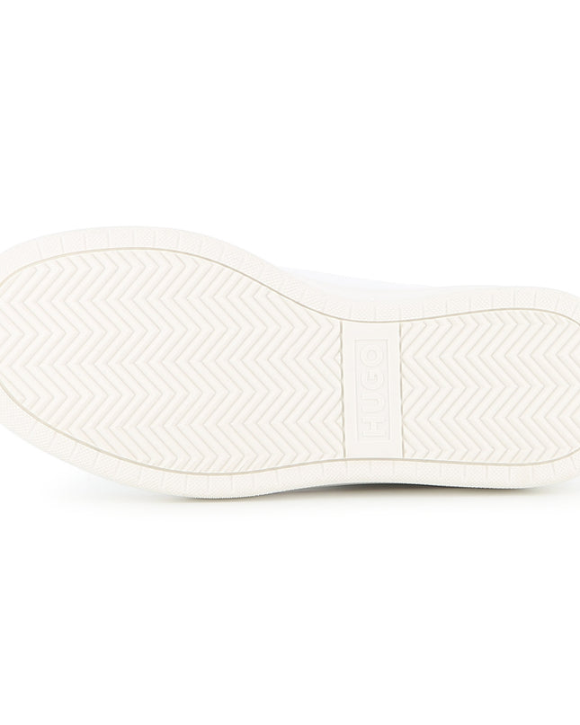 kids atelier hugo White Leather Sneakers