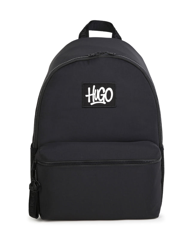kids atelier hugo Black Ripstop Backpack