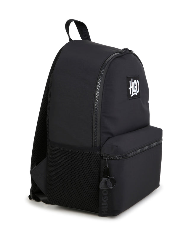 kids atelier hugo Black Ripstop Backpack