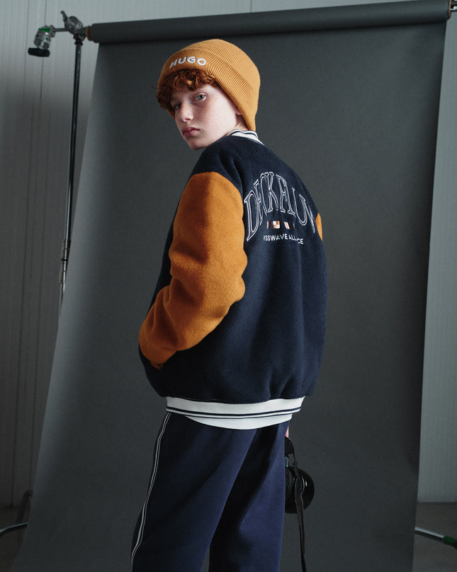 kids atelier hugo Sudan Brown Knit Logo Beanie