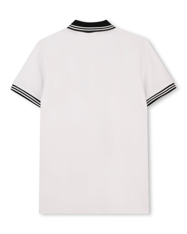 Kids atelier hugo White Contrast Collar Polo