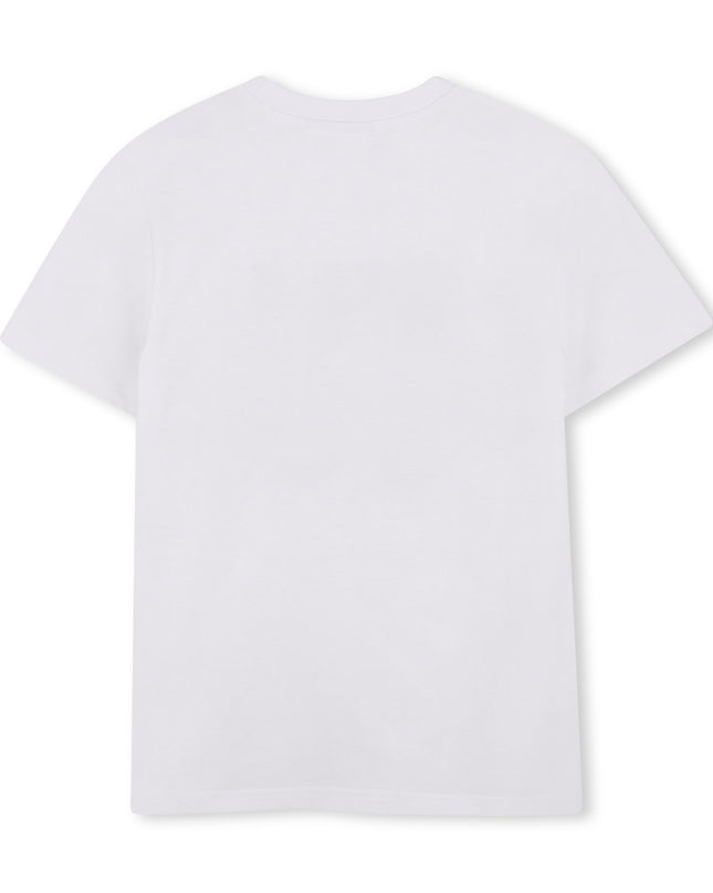 kids atelier hugo White Bold Logo T‑Shirt