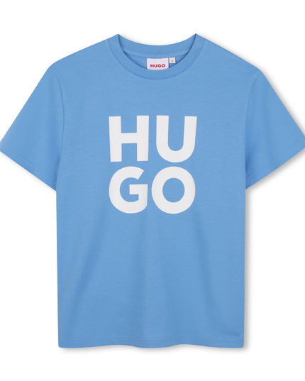 kids atelier hugo Blue Bold Logo T‑Shirt