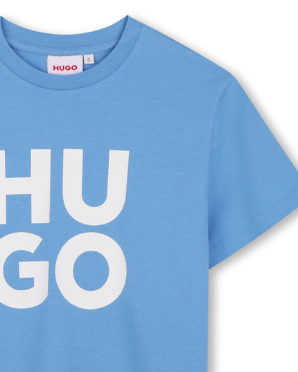 kids atelier hugo Blue Bold Logo T‑Shirt