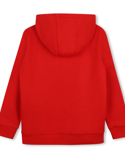 kids atelier hugo Red Logo Fleece Hoodie