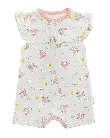 Andy Wawa-ECRU-BABY OVERALLS ROMPER  UNICORN-AC22722