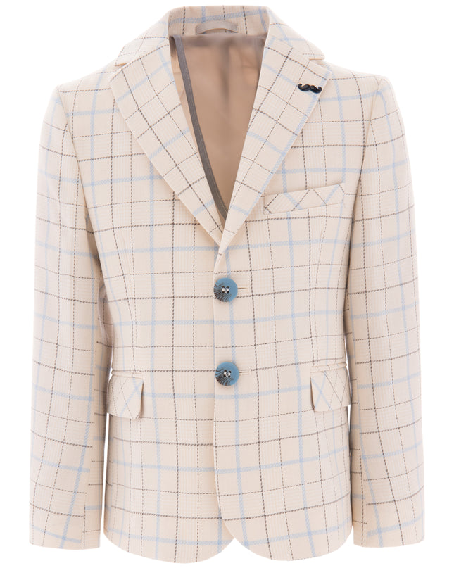 kids-atelier-moustache-kid-boy-baby-22m18-beige-plaid-print-blazer