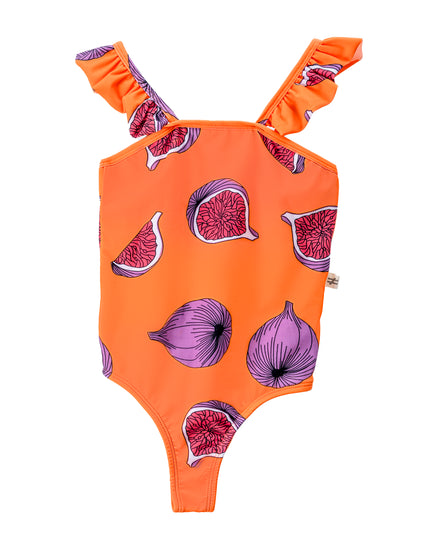 moi noi-MN1105-ORANGE-ORANGE-KNITTED SWIMSUIT