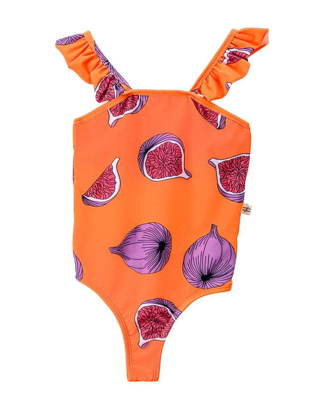 moi noi-MN1105-ORANGE-ORANGE-KNITTED SWIMSUIT