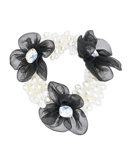 mimi tutu-MTPCS25007-Rhinestone Flower Scrunchie