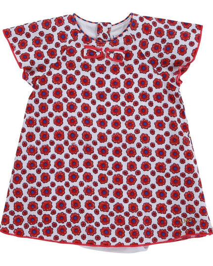 JACOB-ALL IN ONE DRESS-W92011-S11 PINK  DARK RED  WHITE