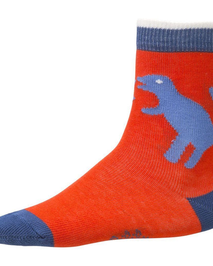 Mino Red Dinosaur Socks