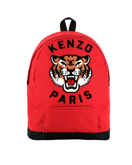 Kids Atelier-Kenzo-Tiger Logo Red Patch Backpack