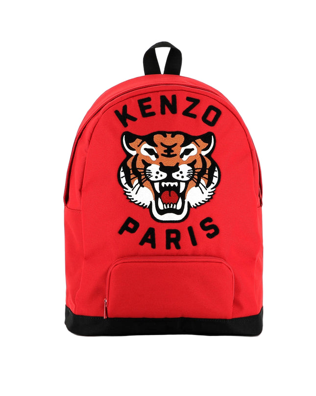 Kids Atelier-Kenzo-Tiger Logo Red Patch Backpack