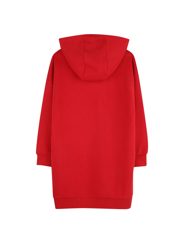 Hooded Dress with Flower