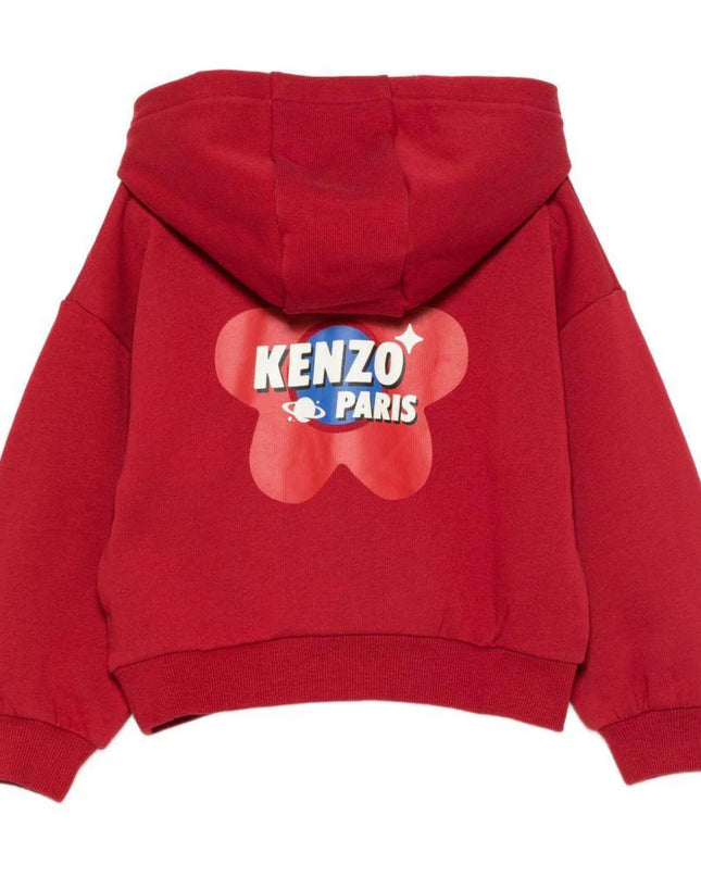 kids atelier kenzo Crimson Hooded Sweatshirt