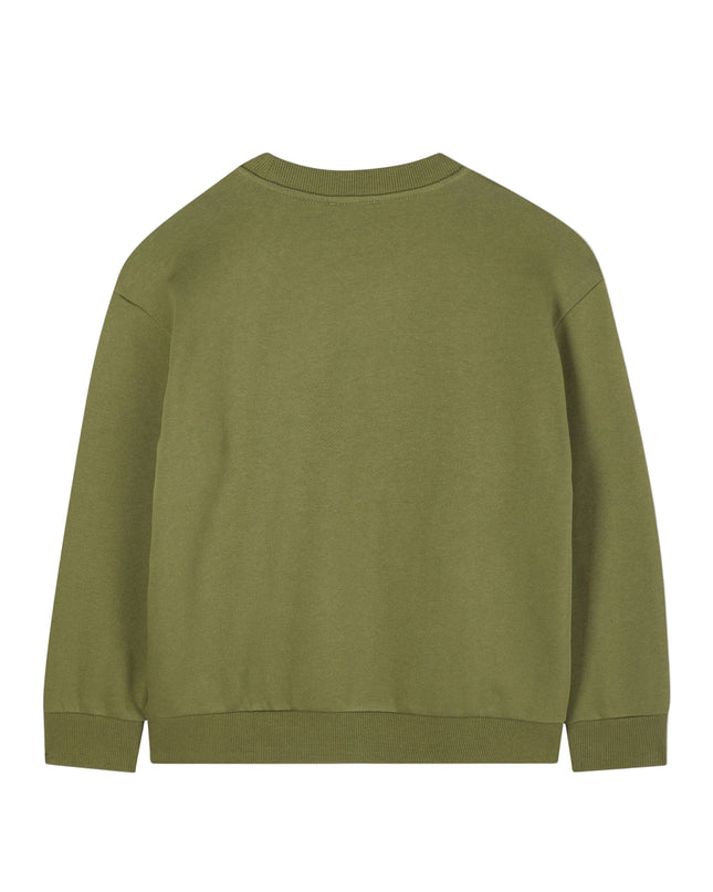 Kids Atelier-Kenzo-Olive Green Tiger Logo Sweatshirt