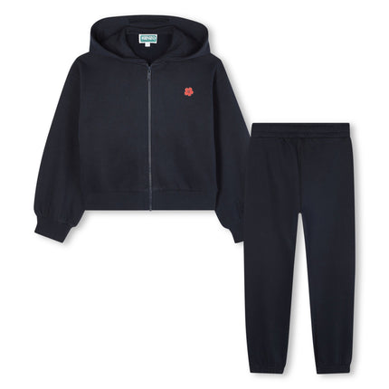 Kids Atelier-Kenzo-Girls Navy Blue Boke Flower Tracksuit