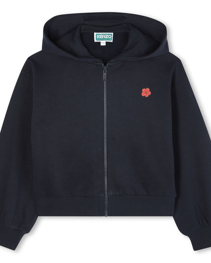 Kids Atelier-Kenzo-Girls Navy Blue Boke Flower Tracksuit