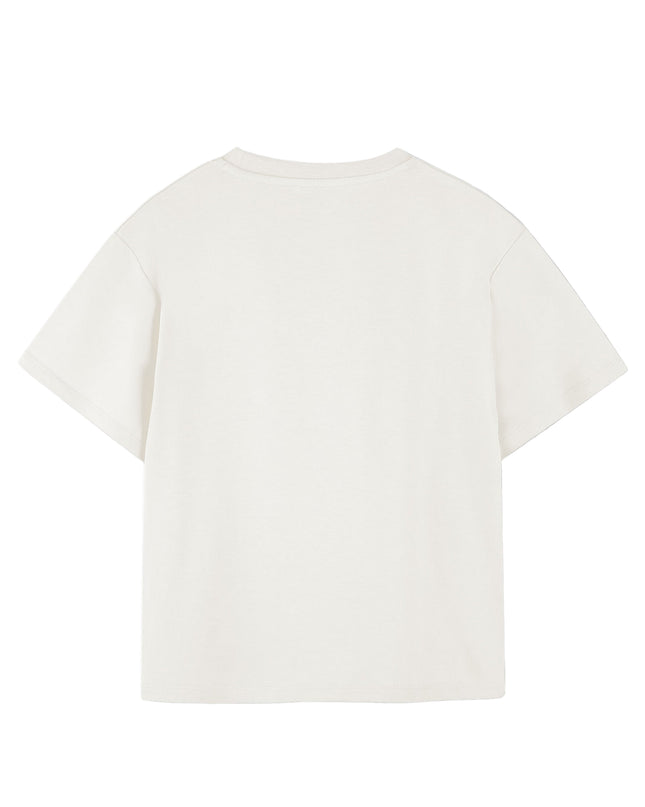 Kids atelier-Kenzo-Ivory Tiger Logo Short Sleeve T-Shirt