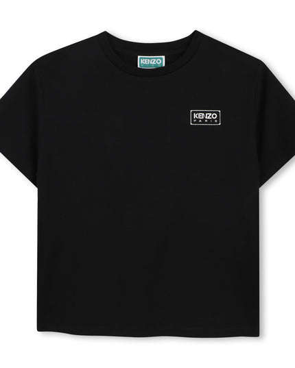 kids atelier Kenzo Black Paris Logo T-shirt