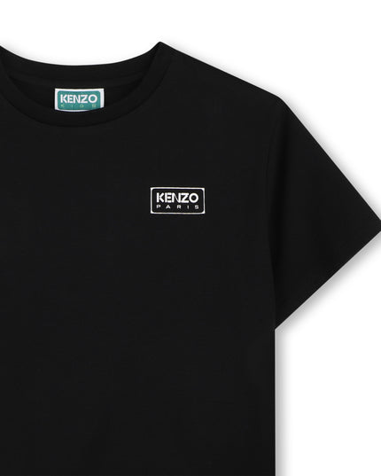 kids atelier Kenzo Black Paris Logo T-shirt