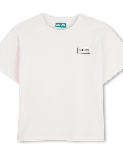 kids atelier Kenzo Off-white Paris Logo T-shirt