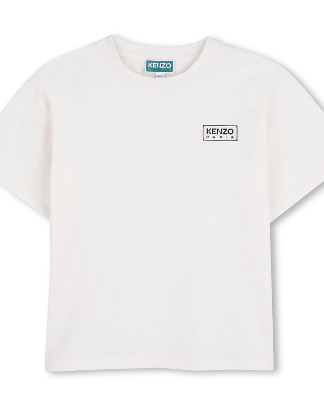 kids atelier Kenzo Off-white Paris Logo T-shirt
