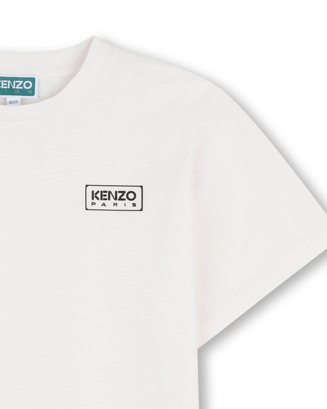 kids atelier Kenzo Off-white Paris Logo T-shirt
