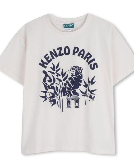 kids atelier Kenzo White Kenzo Paris Tiger Graphic Tee