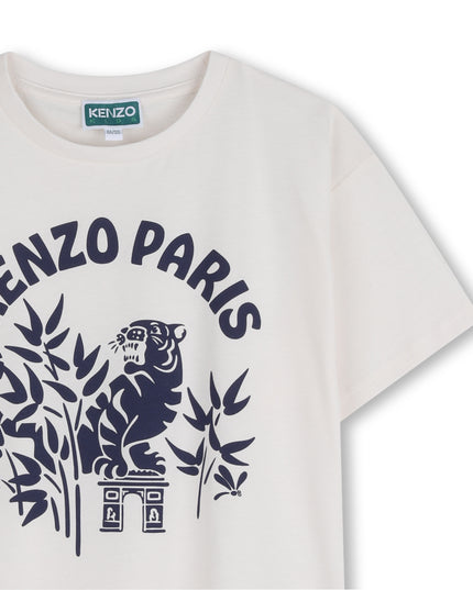 kids atelier Kenzo White Kenzo Paris Tiger Graphic Tee