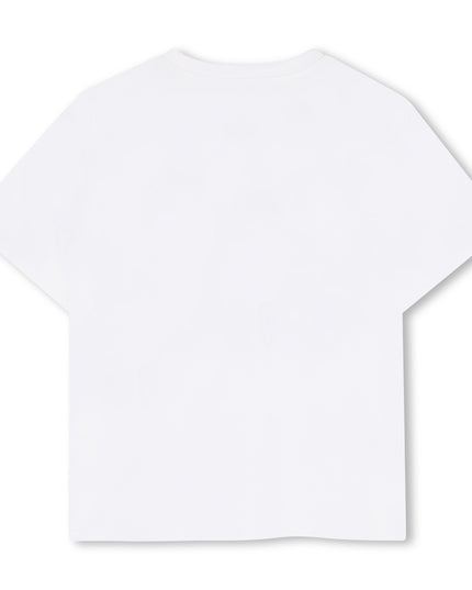 kids atelier kenzo White Paris Embroidered Logo Tee