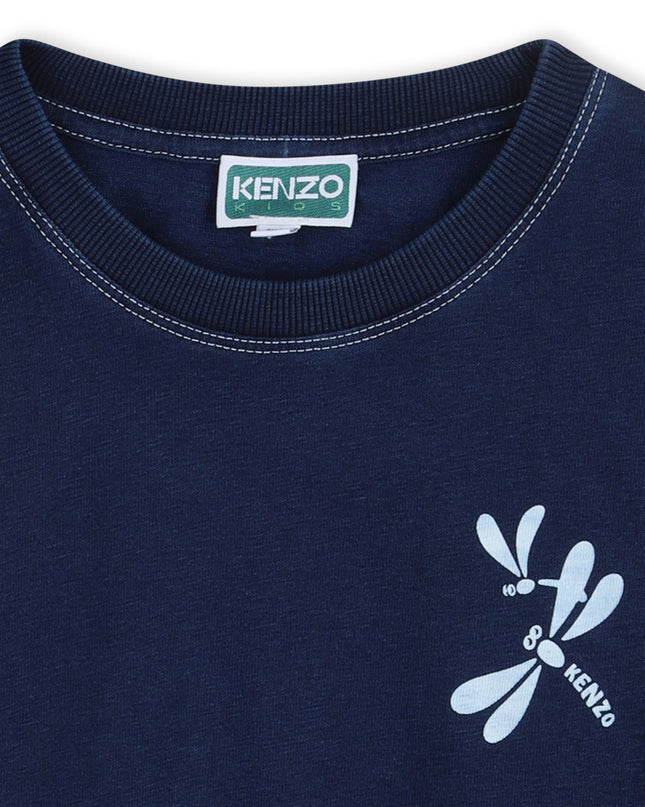 kids atelier kenzo Medieval Blue Sleeveless Logo Top