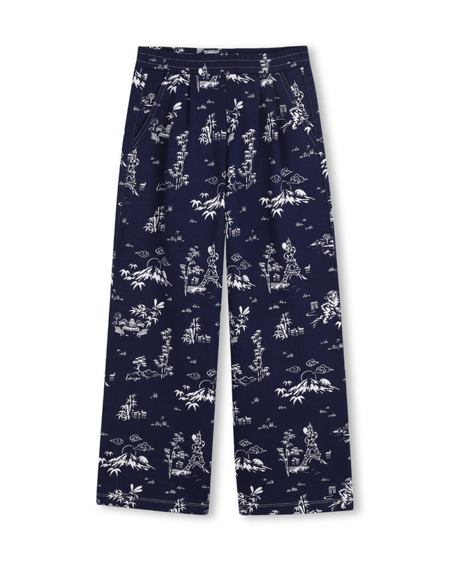 kids atelier kenzo Medieval Blue Kenzo Printed Pants