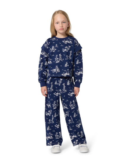 kids atelier kenzo Medieval Blue Kenzo Printed Pants