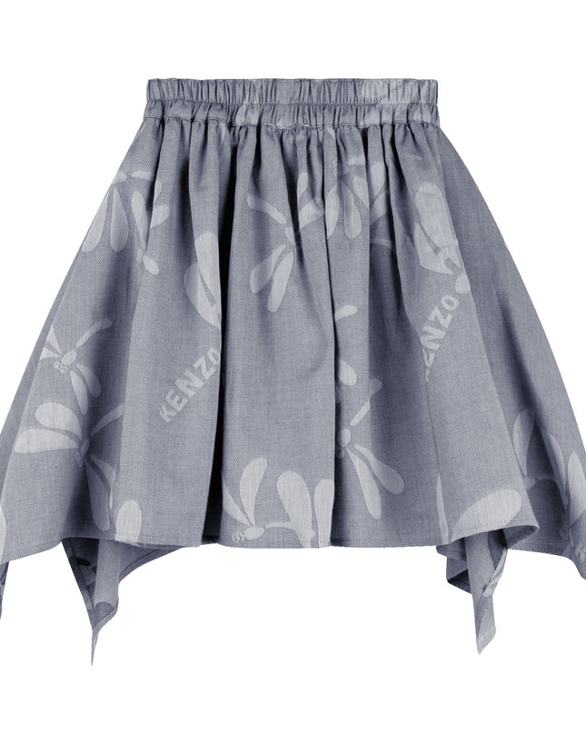 kids atelier kenzo Pale Blue Kenzo Asymmetrical Skirt