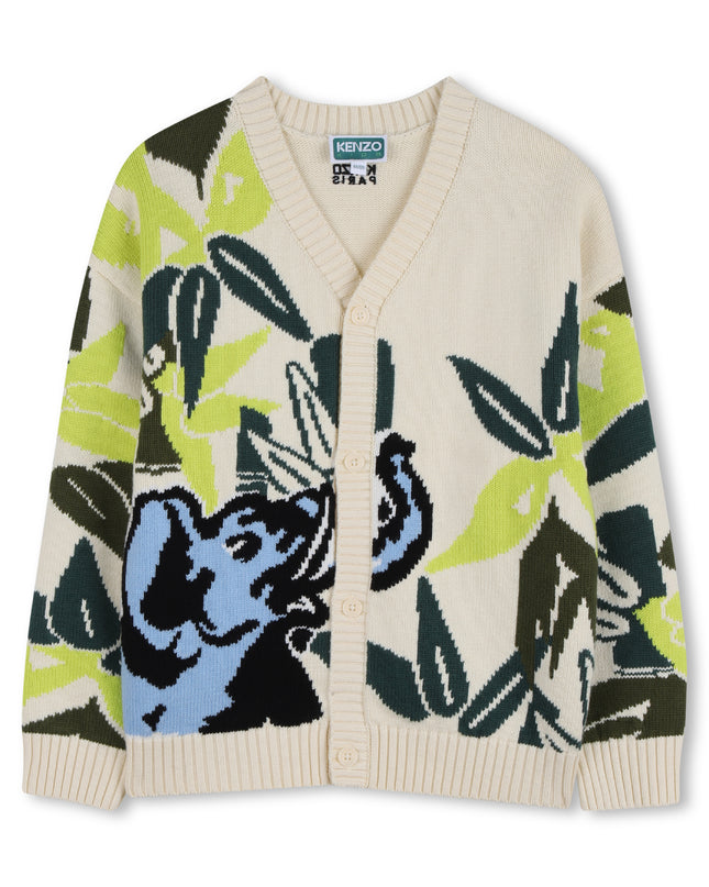kids atelier kenzo Beige Kenzo Patterned Cardigan
