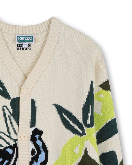 kids atelier kenzo Beige Kenzo Patterned Cardigan