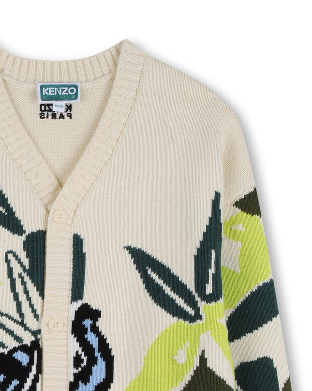 kids atelier kenzo Beige Kenzo Patterned Cardigan