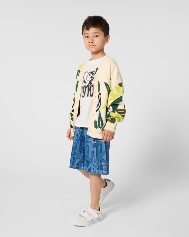 kids atelier kenzo Beige Kenzo Patterned Cardigan
