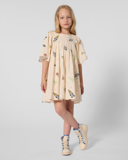 kids atelier kenzo Light Beige Kenzo Panda Party Dress