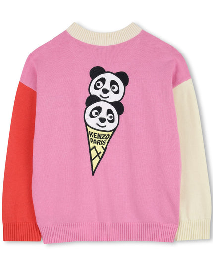 kids atelier kenzo Pink & Cream Kenzo Color-Block Cardigan