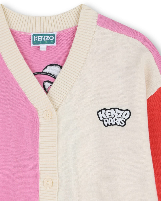 kids atelier kenzo Pink & Cream Kenzo Color-Block Cardigan