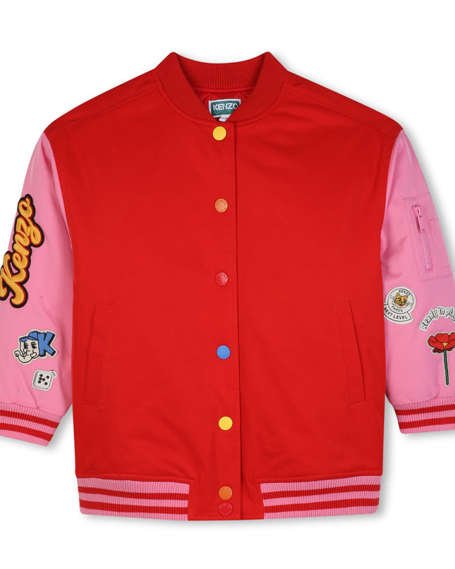kidsatelier-KENZO-Red & Pink Varsity Jacket