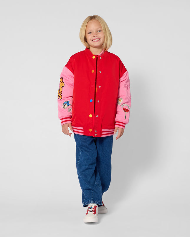 kidsatelier-KENZO-Red & Pink Varsity Jacket