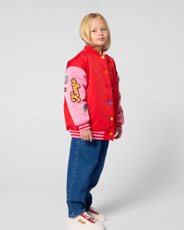 kidsatelier-KENZO-Red & Pink Varsity Jacket