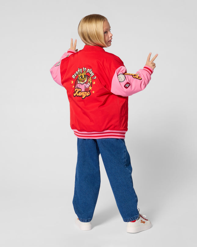 kidsatelier-KENZO-Red & Pink Varsity Jacket