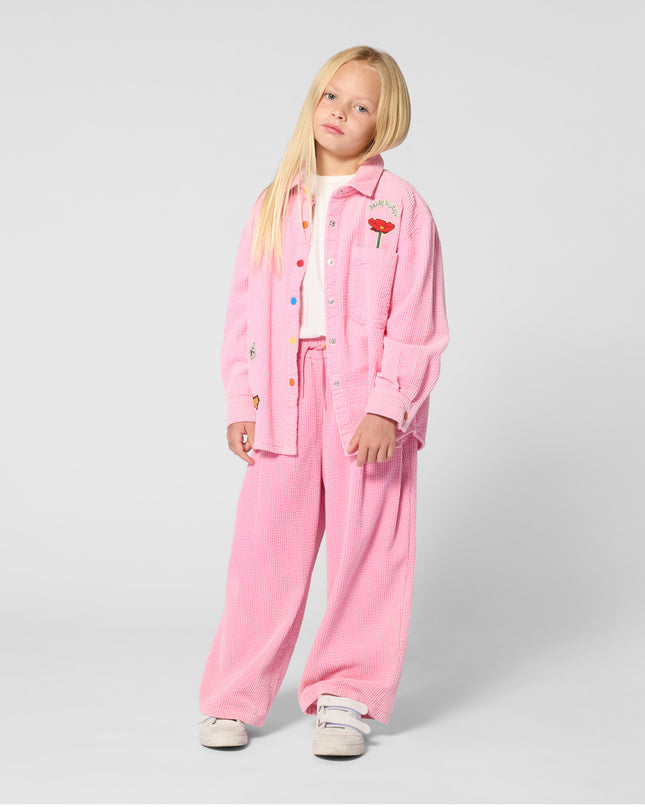 kidsatelier-KENZO-Pink Corduroy Shirt