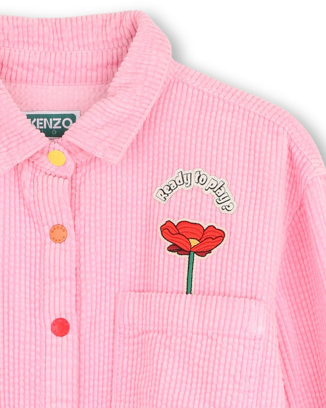 kidsatelier-KENZO-Pink Corduroy Shirt